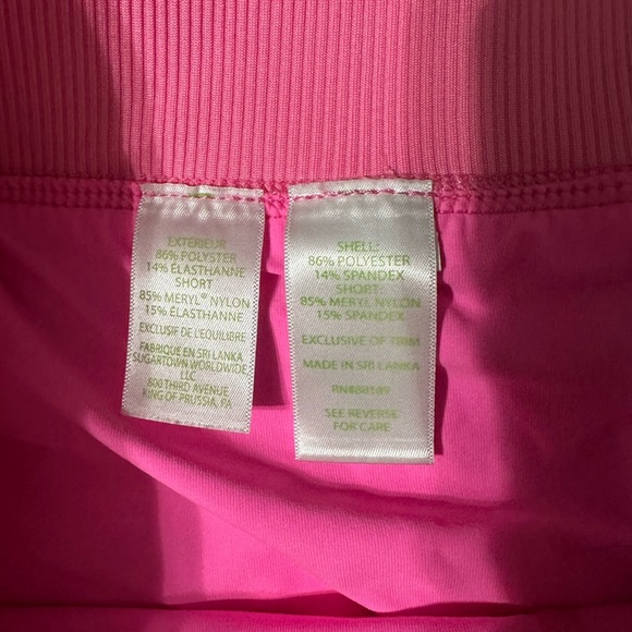 HTF Lilly Pulitzer Prosecco Pink Seaing Things Luxletic Run Around Skort - Picture 5 of 10